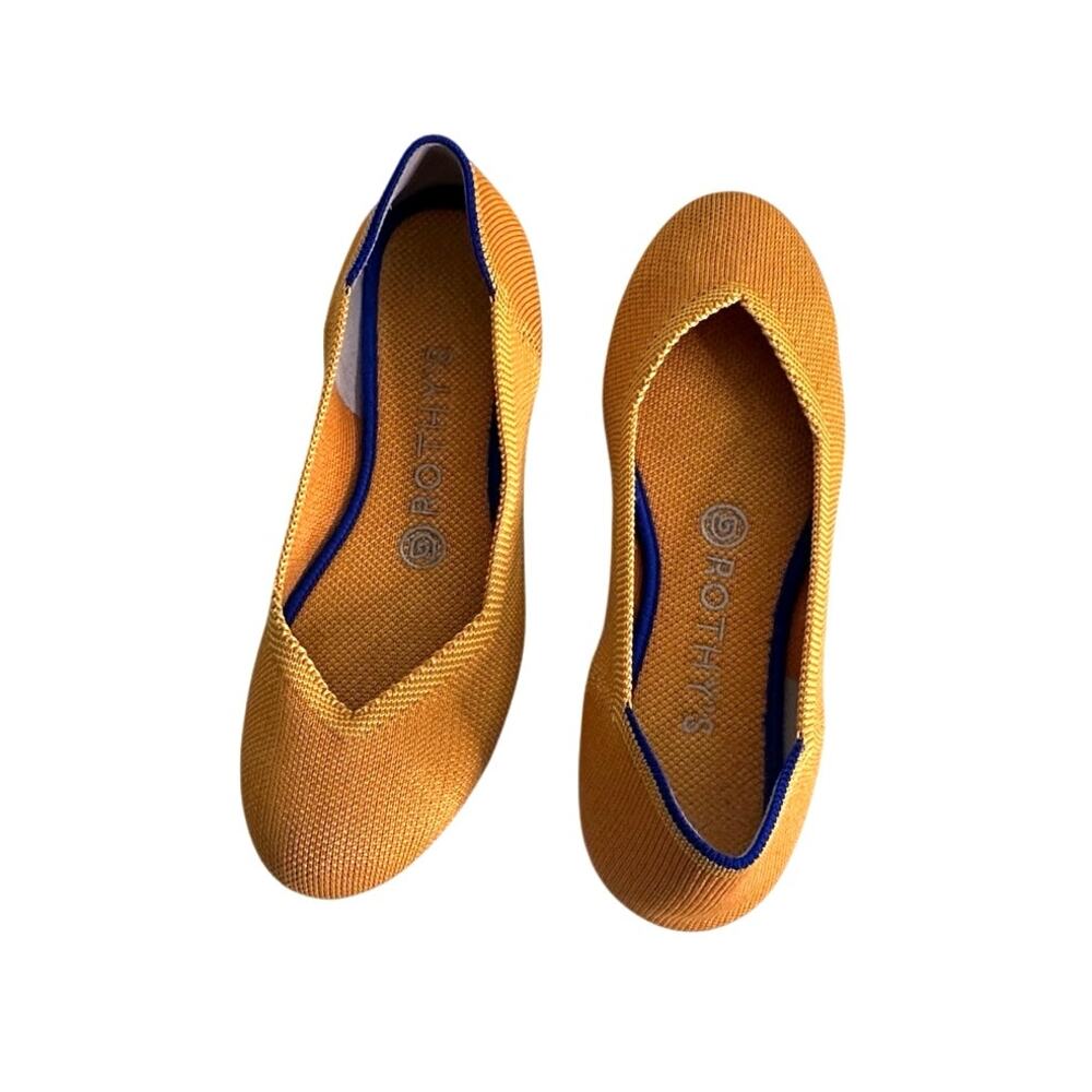 ROTHY's lemon drop round toe flats women's size 6.5 - Picture 6 of 11